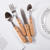 Z Grills-4 Pieces Stainless Steel And Wood Flatware Set