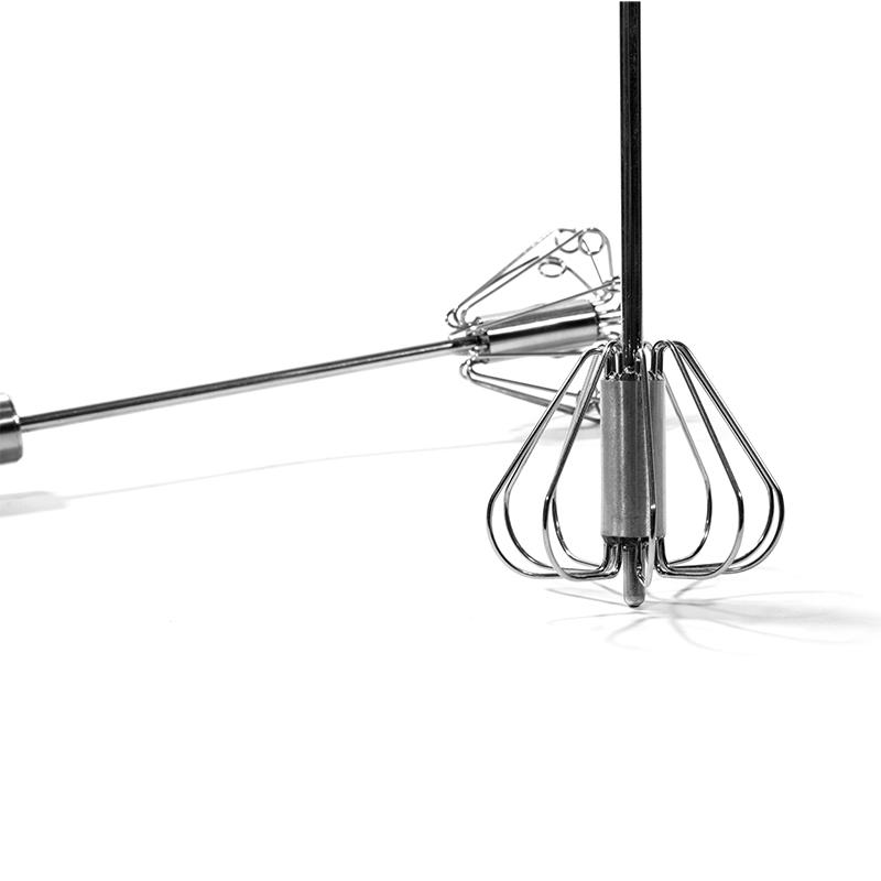 Semi-automatic Stainless Steel Whisk(set of 2 Pieces） 