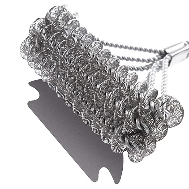 Stainless Steel BBQ Cleaner Brush&Scraper